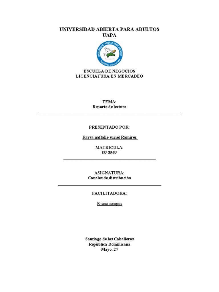 Tarea 3 de Canales de Distribucion | PDF | Producto (Negocio) | Mercado ...