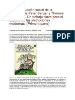 INSTITUCIONES MODERNAS La Construcción Social de La Realidad.