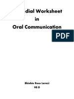 Remedial worksheet oral communication