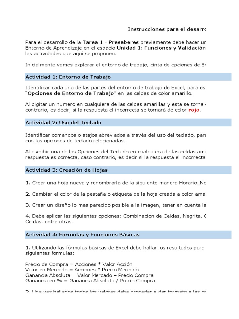 Tarea 1 | PDF | Microsoft Excel | Opción (Finanzas)