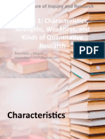 Lesson 1: Characteristics, Strengths, Weakness, and Kinds of Quantitative Research