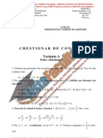 ListaFacultati - Ro Subiecte Admitere Academia Tehnica Militara Bucuresti Matematica 2005