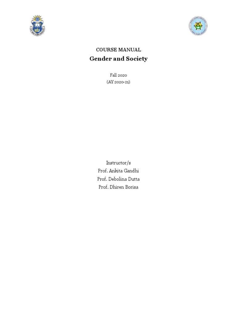Gender and Society Course Overview | PDF | Intersectionality | Plagiarism