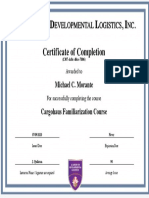 Certification Cargohaus Familiarization Course Michael - Morante PDF