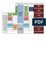 Weekly nursing student schedule