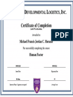 Certification Human Factor Michael - Morante PDF