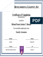 Certification Security Awareness Michael - Morante PDF