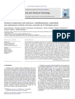 Chemical Composition and Anticancer, Antiin Ammatory, Antioxidant 2013