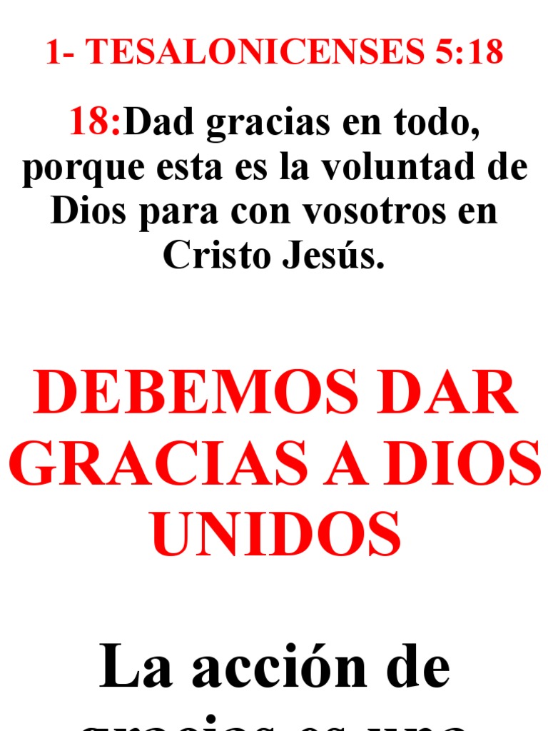 Dar Gracias a Dios en Todo | PDF | Cristo (título) | Oración