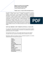 Pautas para la entrega de la colección entomológica