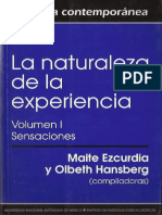 Maite Ezcurdia y Olbeth Hansberg (comp.) - La naturaleza de la experiencia. 1, sensaciones-UNAM-Instituto de Investigaciones Filosóficas (2003) (1)
