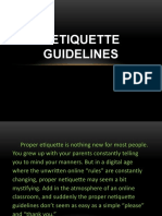 Netiquette Guidelines for Online Courses