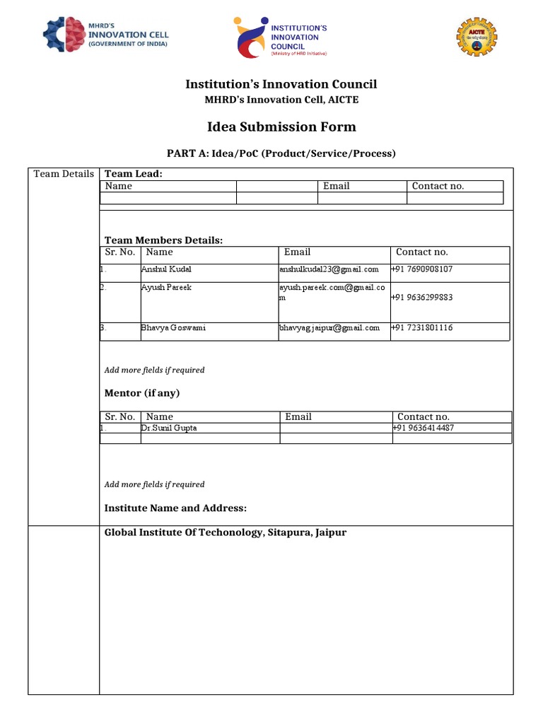 Electronic Rental Store Innovation Form | PDF | Prototype | Innovation