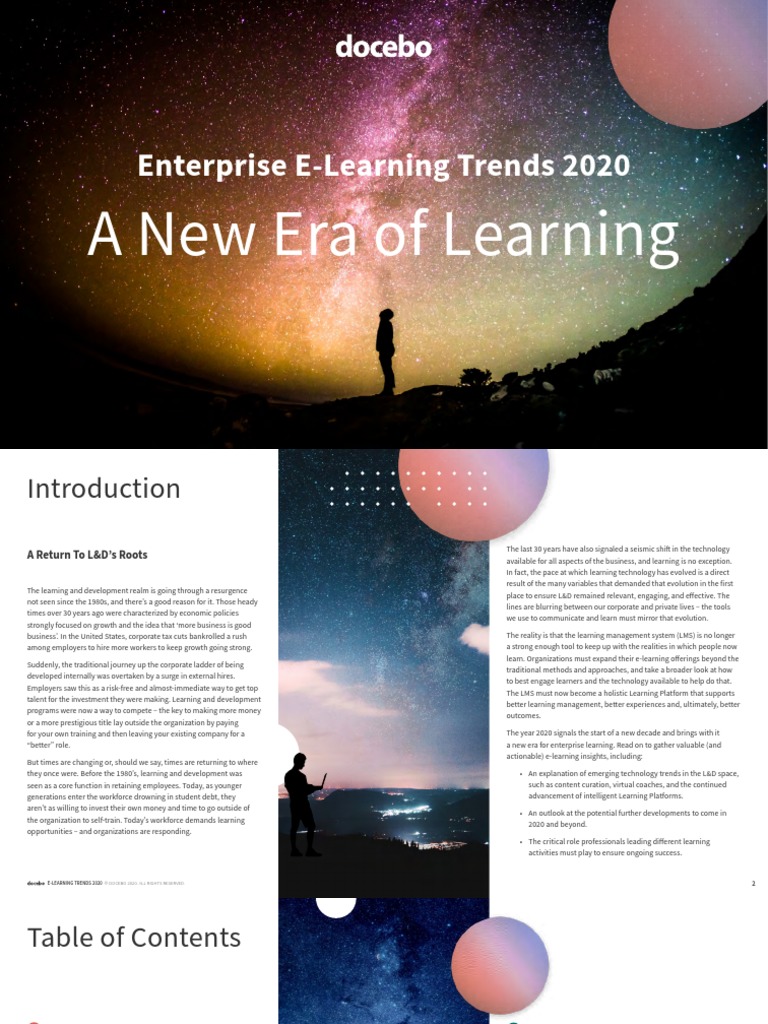 Enterprise E-Learning Trends 2020: A New Era of Learning | PDF ...