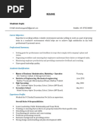 Shubham Gupta CV PDF