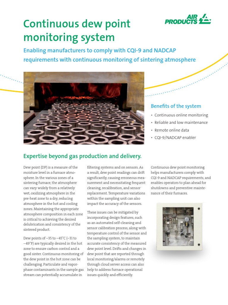 Continuous Dew Point Monitoring System | PDF | Sintering | Sensor