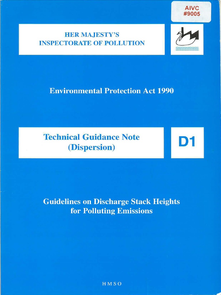 Technical Guidance: Note (Dispersion) | PDF | Air Pollution | Particulates