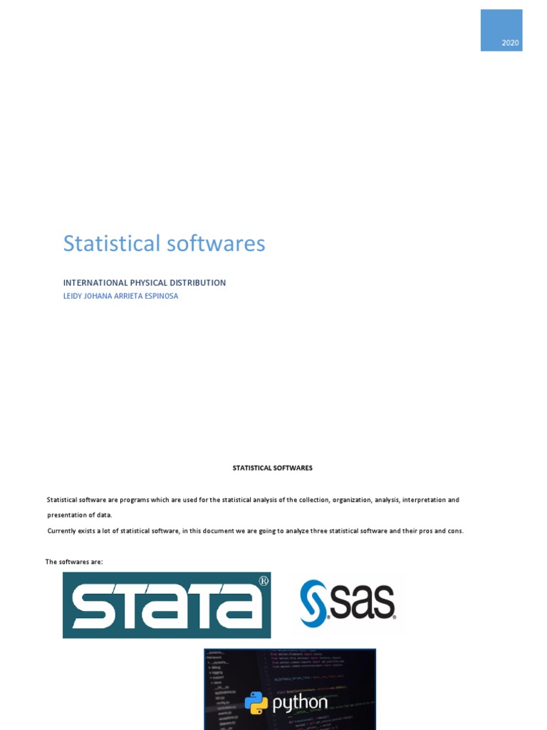 Comparing Statistical Software Options STATA, Python, and SAS PDF