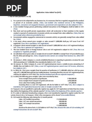 1.1. Problems on VAT (with answers and solutions)