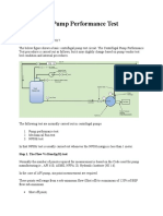 Centrifugal Pump Performance Test Procedure: Step 1. The Flow Vs Head (Q/H) Test