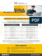 Turnos de Matricula 2020 2 Cajamarca 1596672163 PDF