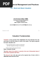 FIN 5134:financial Management and Practices: W4: Bond and Stock Valuation