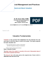 FIN 5134:financial Management and Practices: W4: Bond and Stock Valuation