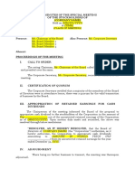 Board Resolution - Format - Appropriation of Cash Dividends
