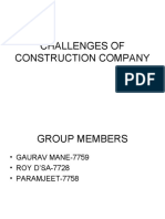Challenges of Construction Company
