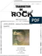JOHN LENNON - Jealous Guy (Traducida Al Español) - EL TRADUCTOR DE ROCK