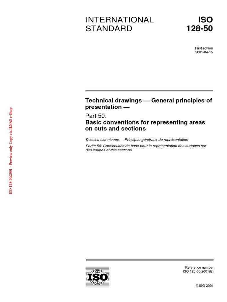 ISO 128-50 2001 (E) - Character PDF Document PDF | PDF | International ...