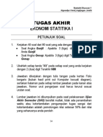 Tugas Akhir Statistika Ekonomi PDF