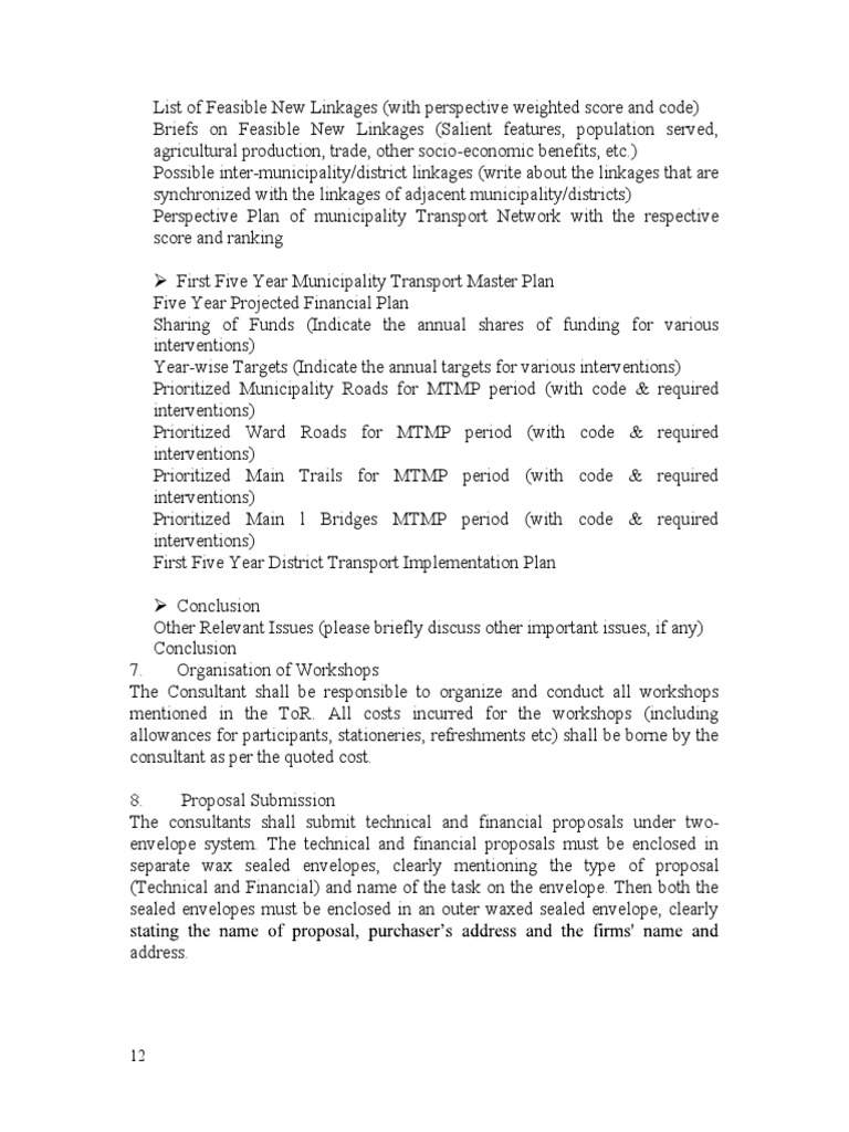 MTMP Preparation Guideline Nepal Municipality5 | PDF | Technology ...