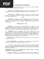 Compromise Agreement: Agreement To Buy Respective Area From Survey Claimant Alfredo Rambac JR