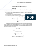 Unit II Symmetrical Fault (Three Phase) Analysis: Transient On A Transmission Line