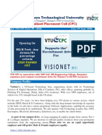 Visvesvaraya Technological University: Centralised Placement Cell (CPC)