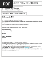 C++ Notes