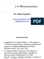 Welcome To Microeconomics: Dr. Adnan Maqbool