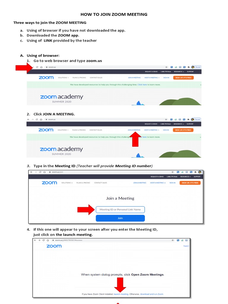 How to Join a Zoom Meeting Guide | PDF | Career & Growth