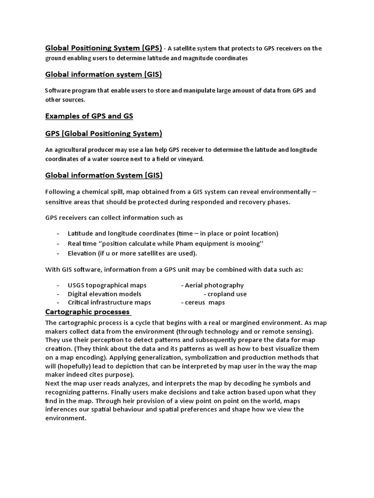 Global Positioning System | PDF | Geographic Information System ...