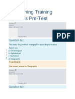 Maintaining Training Facilities Pre-Test