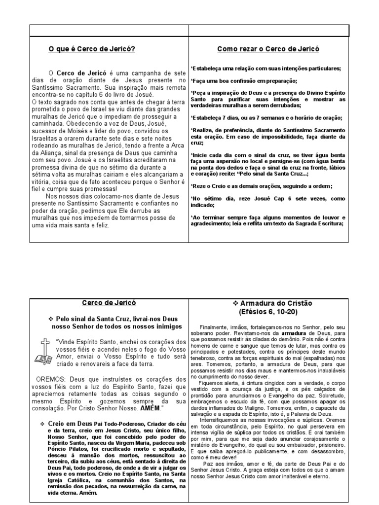 Cerco De Jerico Ii Pdf Josué Oração