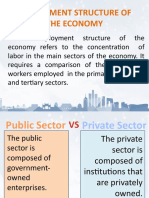 Employment Structure of The Economy