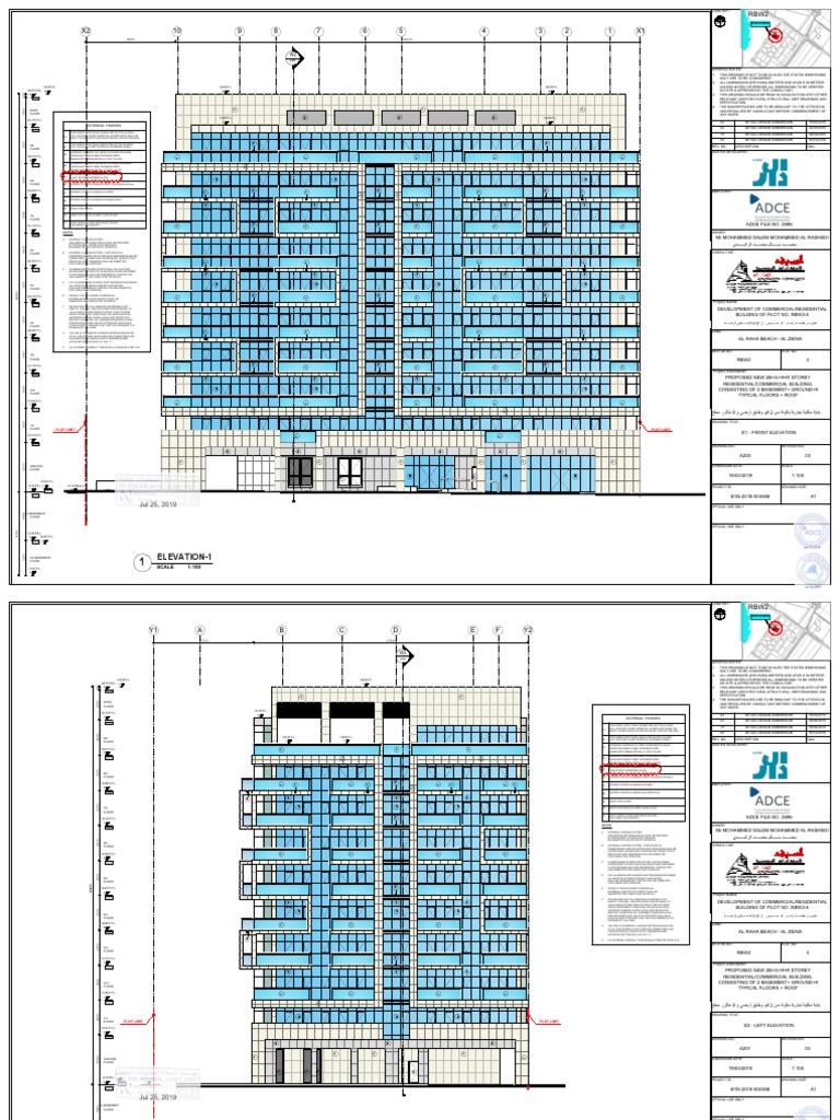 Proposed 2B+G+9+R Building Design | PDF | Door | Economic Sectors