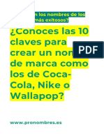 Las 10 Claves de Un Nombre de Marca de Éxito PRONOMBRES