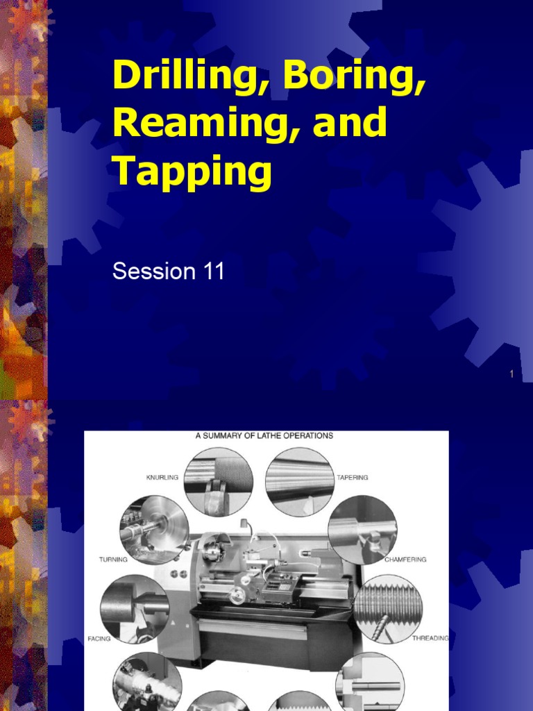 Drilling Boring Reaming and Tapping PDF Grinding (Abrasive Cutting