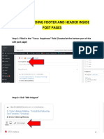 Steps On Adding Footer and Header Inside Post Pages
