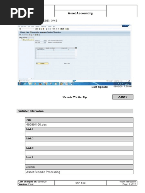 ASSET WRITE UP