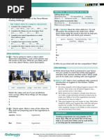 B1+ UNIT 4 Life Skills Video Worksheet