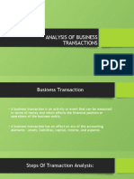 Analysis of Business Transactions